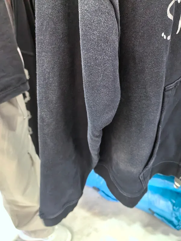 Nieuwe Oversize PALY Hoodies Heren Vrouw Gewassen Zwart Beschadigd Beste kwaliteit Casual Vintage Vest Zip Sweatshirts
