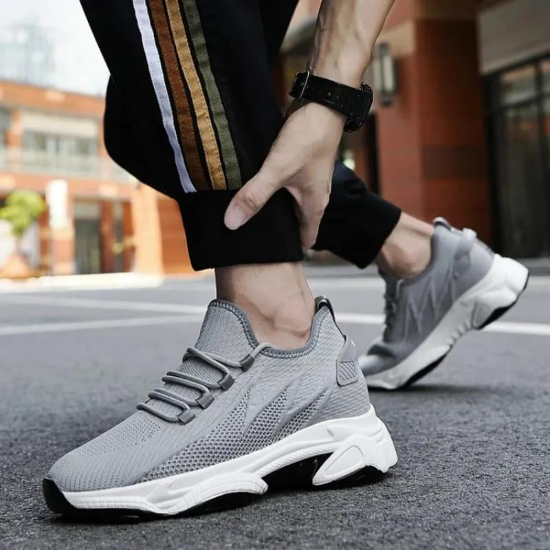 Männer Schuhe 10cm Höhe Erhöhen Turnschuhe Outdoor Atmungsaktive Casual Schuhe Lace-up Männer Lauf Schuh Mesh Weiche Sohle aufzug Schuhe