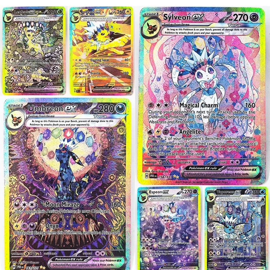 PRE Umbreon Eevee Sylveon Leafeon Glaceon Toys Hobbies Hobby Collectibles Game Collection Anime Cards — image 1