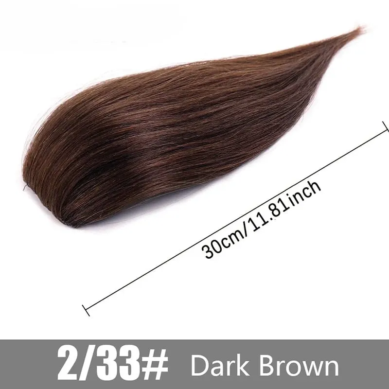 Peruca almofada sintética peça de cabelo 20cm 30cm dois cartões almofada de uma peça raiz de cabelo aumentar quantidade extensões de cabelo