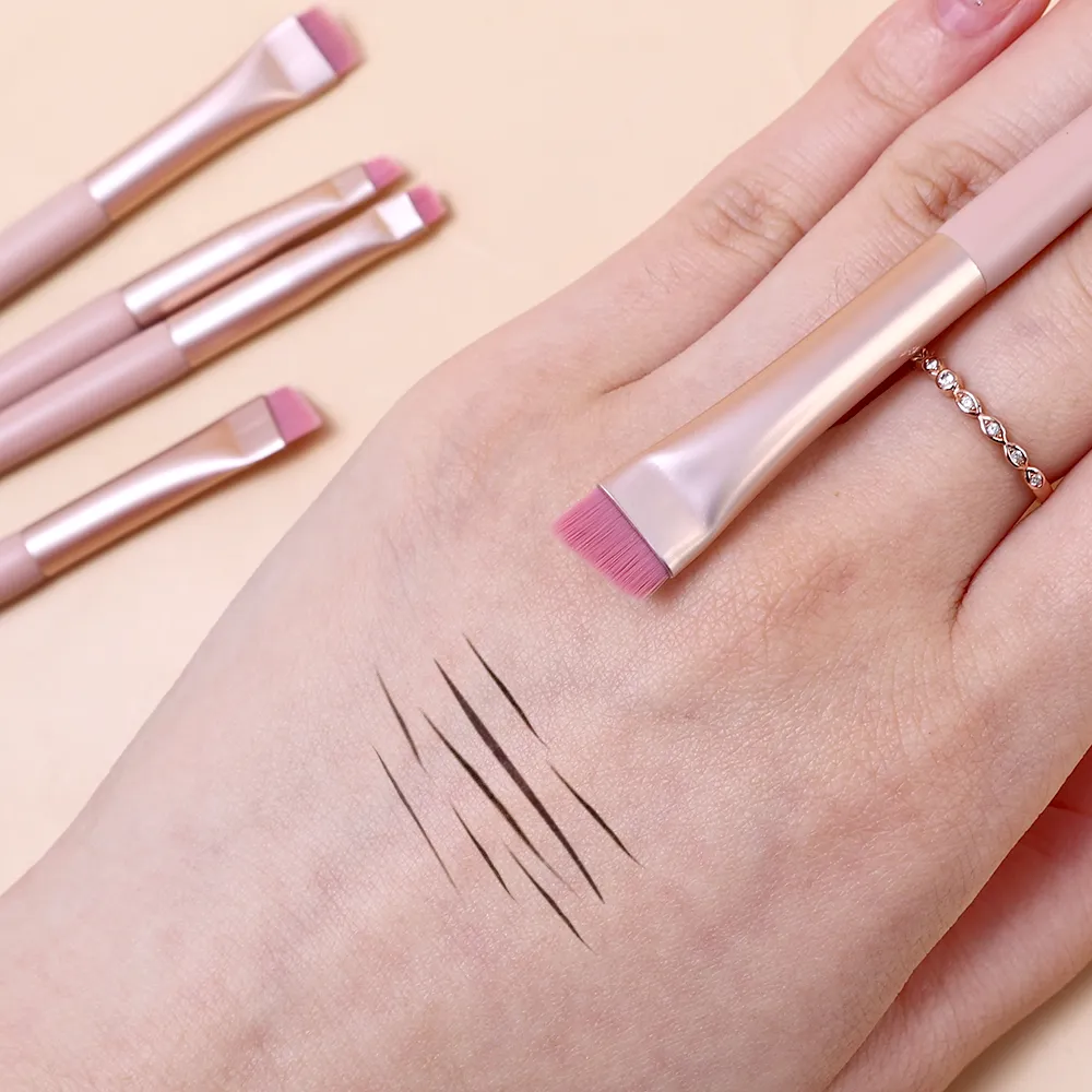 5pcs Angled Flat Eyeliner Brush Soft Bristles Under The Eye Eyebrow Brushes Upgrade Ultra-thin Makeup Brush Precise Detail Tools