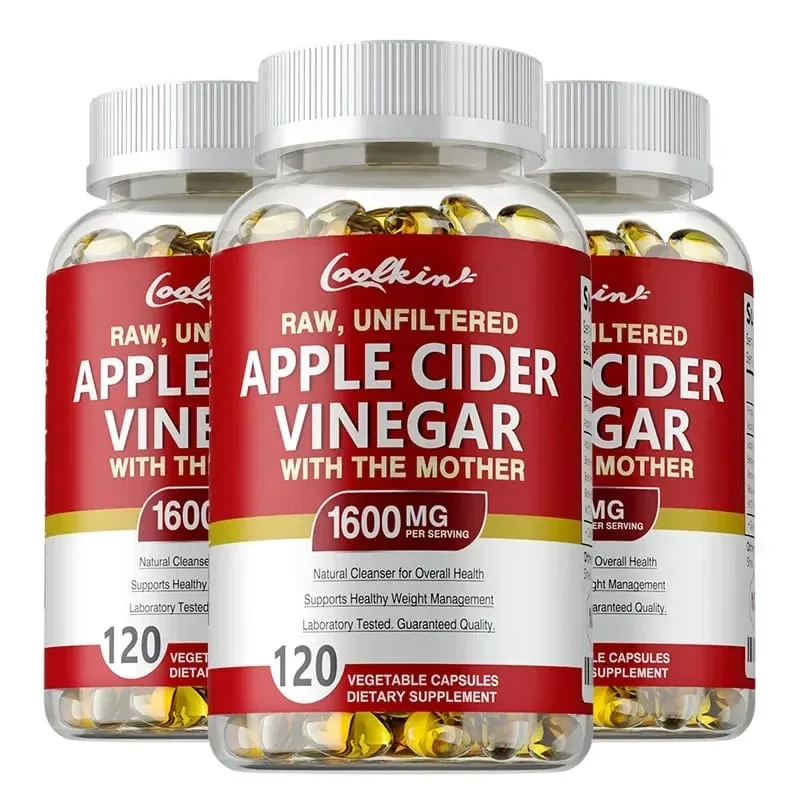 Apple Cider Vinegar Capsules - Supplement B Vitamins Weight Management Detox Relieve Bloating and Constipation Fat BurnerSup