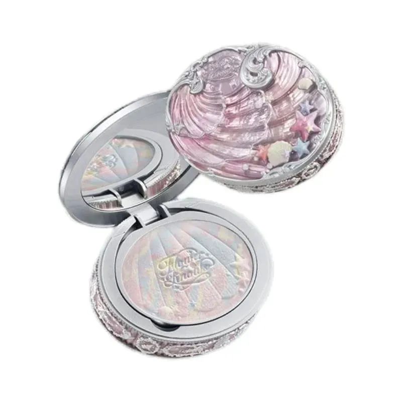 Flowerknows Shell Jewelry Gift Set Makeup Kit Full Professional Lip Gloss Highlighter Blush Baked Powder 10pcs Kits — image 6