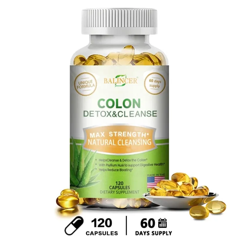 Balincer Colon Cleansing Supplement - Full Body Colon Digestive Regulation and Gut Health for Men and Women 120 Capsules