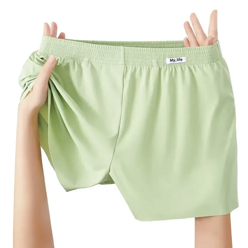 Boxer larghi in raso di seta di grandi dimensioni da uomo Estate sottile biancheria intima di seta di ghiaccio freddo Arrow Pant Seemless pigiama da notte mutandine 3256812316631462 — image 8