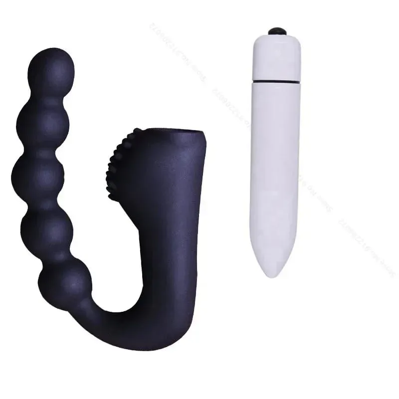 Beads Vibrating Prostate Massager Anal Plug Waterproof Motors 10 Speeds Stimulation Butt Anus Silicone Men Women Sex Toys