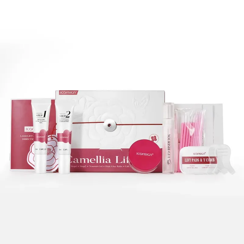 มังสวิรัติ Camellia ดอกไม้ Eyelash Lift Kit 8-12 min Quick Gentle Curly ไม่มีความเสียหายขนตา Brow Care ของขวัญชุดความงาม — image 2