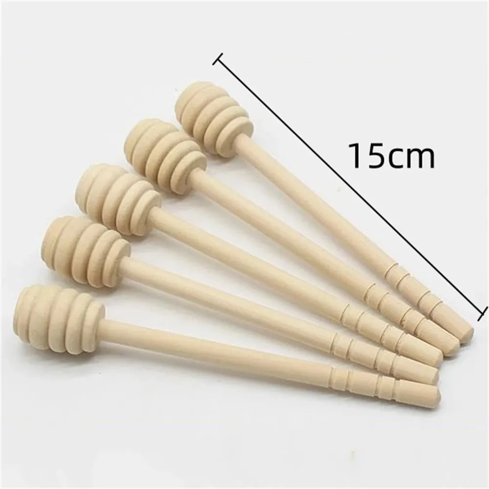 100pcs Wood Honey Dipper Stick Server for Honey Jar Dispense Drizzle Honey — image 12
