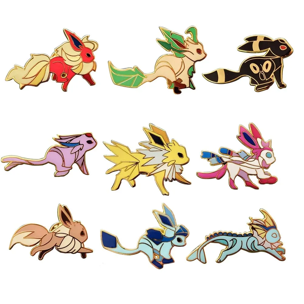 Pokemon Eevee Pikachu Enamel Pin Lapel Pins for Backpacks Cartoon Badges Cute Brooch for Clothes Jewelry Gifts for Friends — image 1