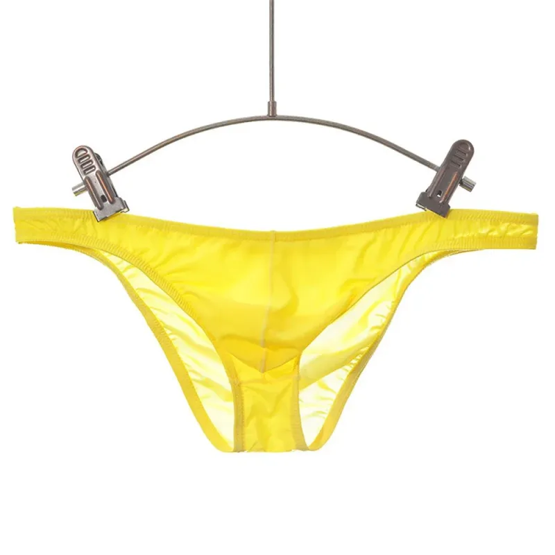 1PC Summer New Underwear Men's Ice Silk Briefs Ultra-thin Transparent Breathable Sexy Comfortable Low Waist Underpants for Men — image 13