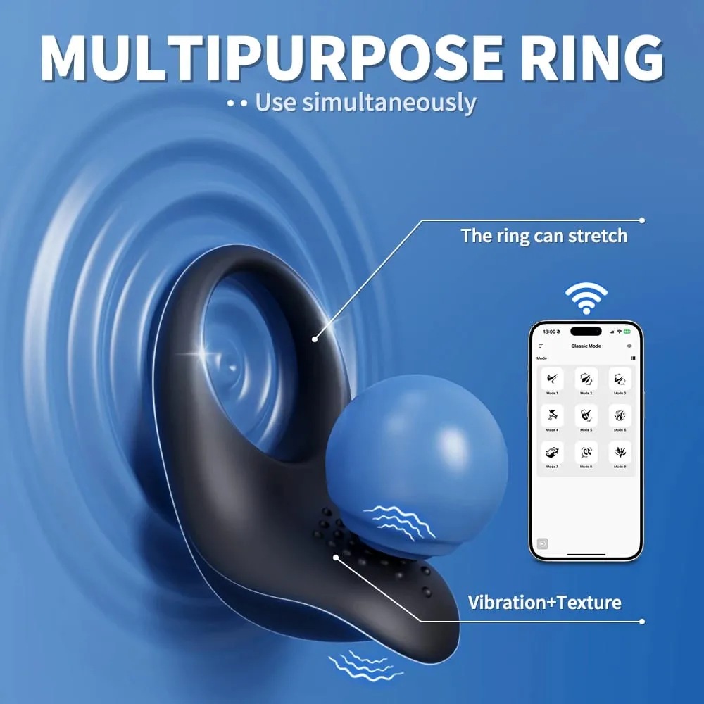APP Control Vibrator Cock Ring for Men Delay Ejaculation Penis Ring Sex Toys Lock Penisring Cockring Adult Male Sex Supplies 18+ — image 4