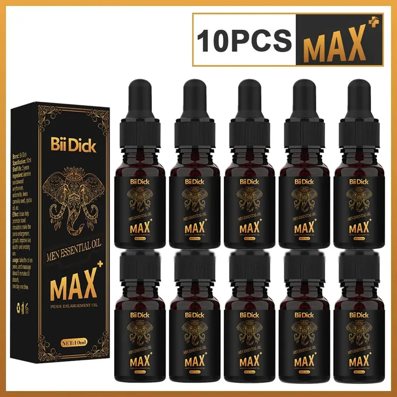 10pcs Penies Enlargment Oil Penis Thickening Growth Increase Big Dick Enlarge For Men Enhanced Erection Sex Big Cock Massage Oil