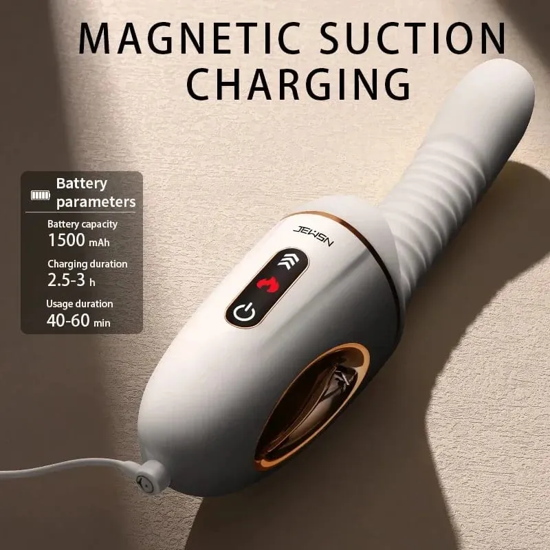 G40 Sex Cannon Machine AI Version G Spot Massager 10 Frequencies Telescopic Dual Heads Vibration Heating Handheld Adult Sex Toys — image 4