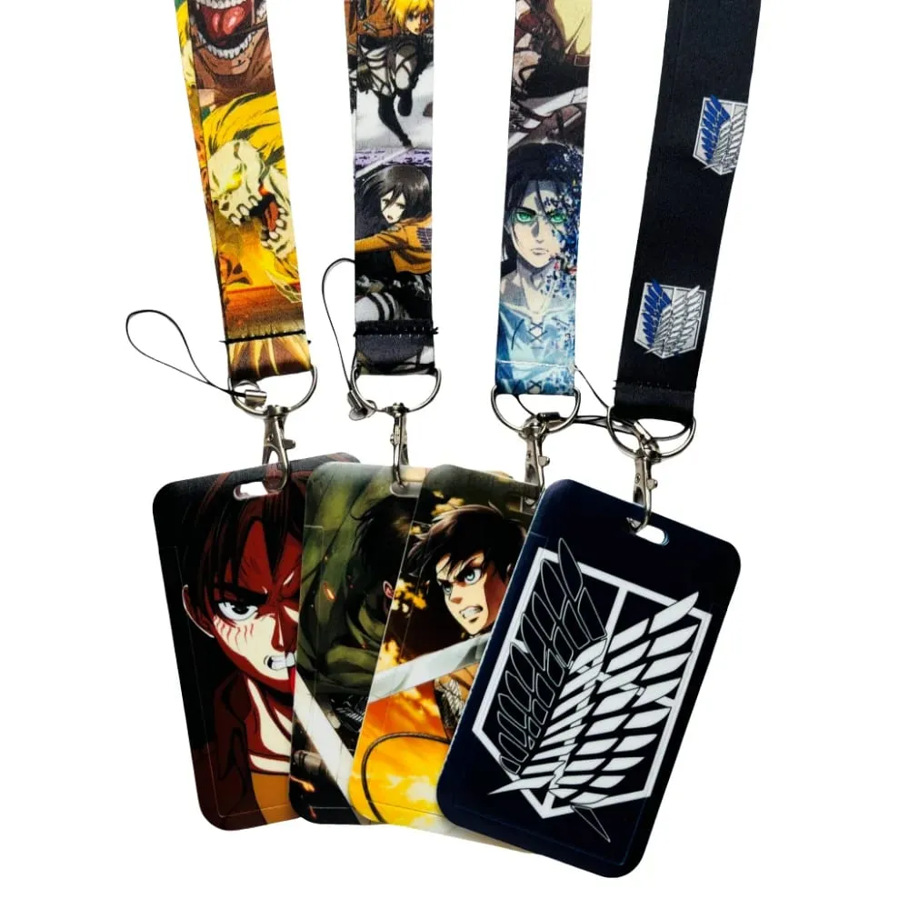 Anime Characters Card Holder Lanyards Keys Neck Strap Card Badge Keychain ID Credit Bus Card Cover Hang Rope Lariat Lanyard — image 2