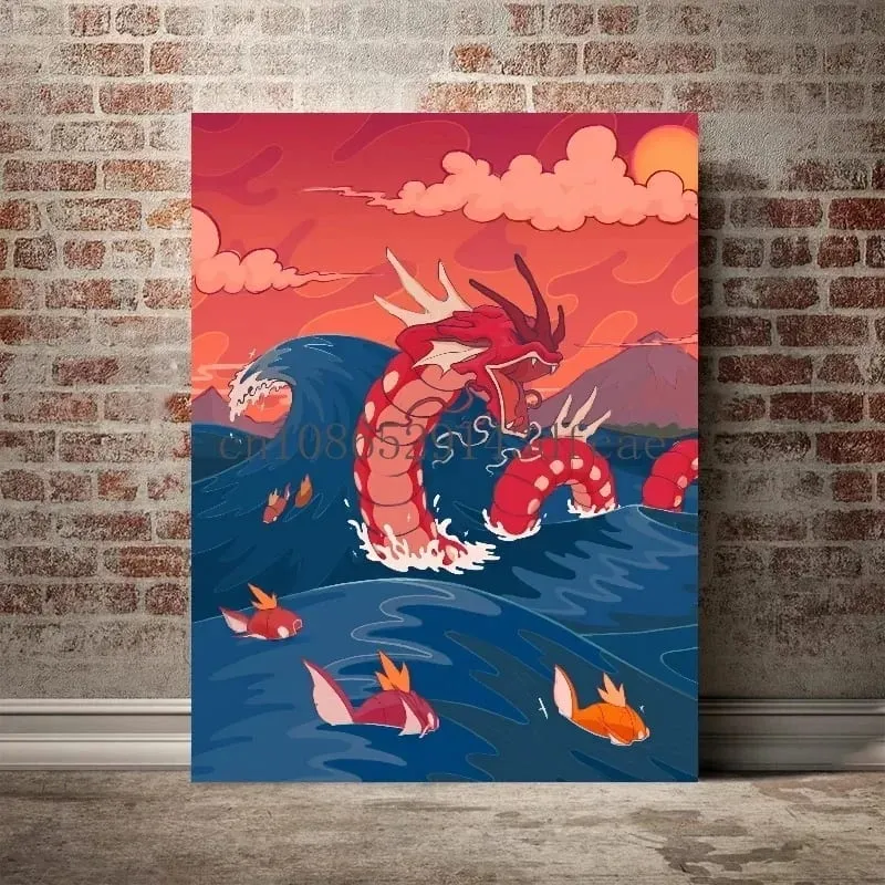 캔버스에 인쇄 포켓몬 Empoleon 벽 예술 홈 현대 거실 친구 선물 장식 그림 장식 미적 포스터 — image 4