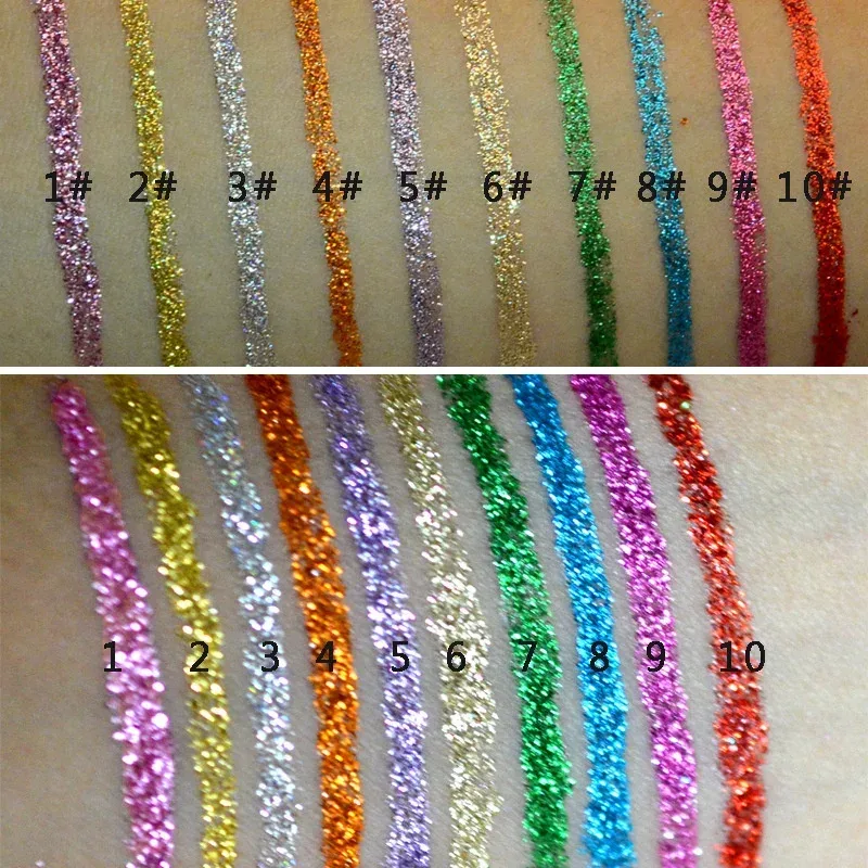 1pcs New Sexy Shining Glitter Liquid Eyeliner Pencil Diamond Shimmer Eye Liner Rose Gold Color Eyeliner Makeup for Eye Cosmetics — image 5