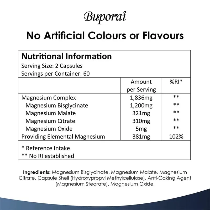 Magnesium 4-in-1 Complex - Supports Immune Health Promotes Muscle Relaxation and Bone Health and Helps Improve Sleep