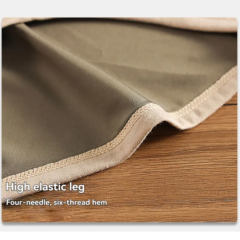 3PCS/Pack Luxury Satin-like Sexy Men's Briefs Smooth Cool Ice Silk Quick-dry Panties 3D Mesh Breathable Crotch Man Undrewear — image 6