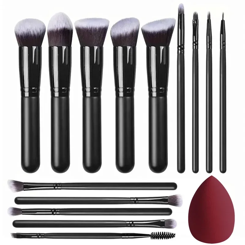 Professiona 14PCS Makeup Brushes Set Soft Fluffy Foundation Blush Powder Eyeshadow Kabuki Blending Female Cosmetics Beauty Tool — image 7