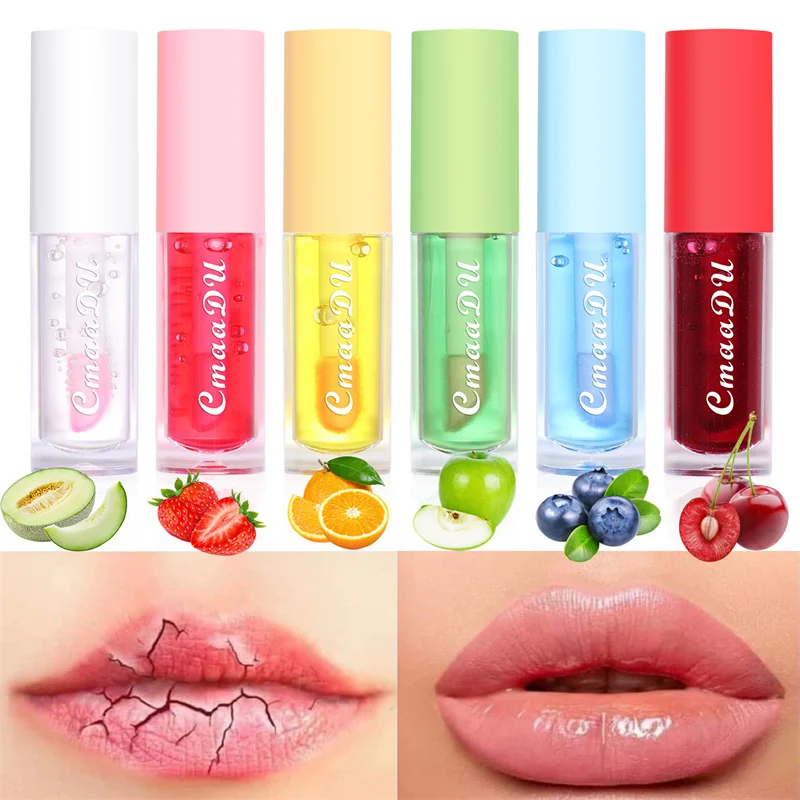 Fruit Color Changing Lip Gloss Strawberry Lip Oil Moisturizing Reduce Lips Line Liquid Lipstick Waterproof Jelly Plump Lips Care — image 2