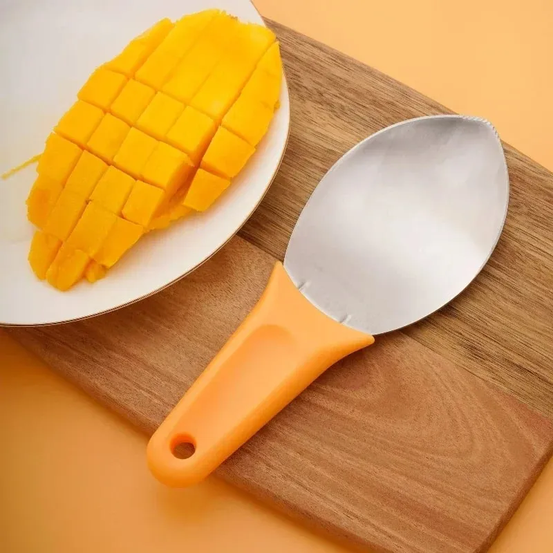 Hot Multifunctional Mango Spoon Mango Knife Cutting Granule Tool Peeler Peeler Mango Avocado Scoop Kitchen Fruit Tool — image 5