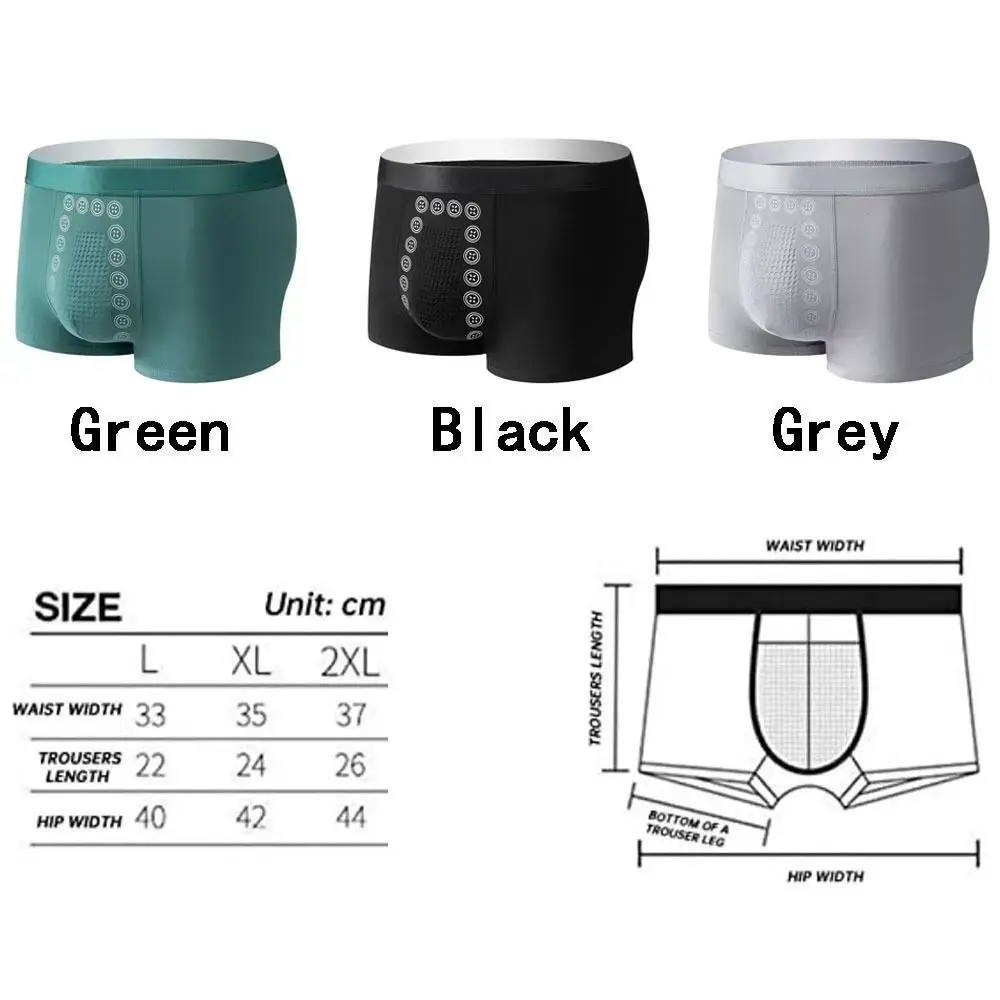 Polyester-Herrenunterwäsche, dehnbare Fasern, Magnetfeldtherapie, Herren-Boxershorts, bequeme Slips für den Freizeitgebrauch — image 4
