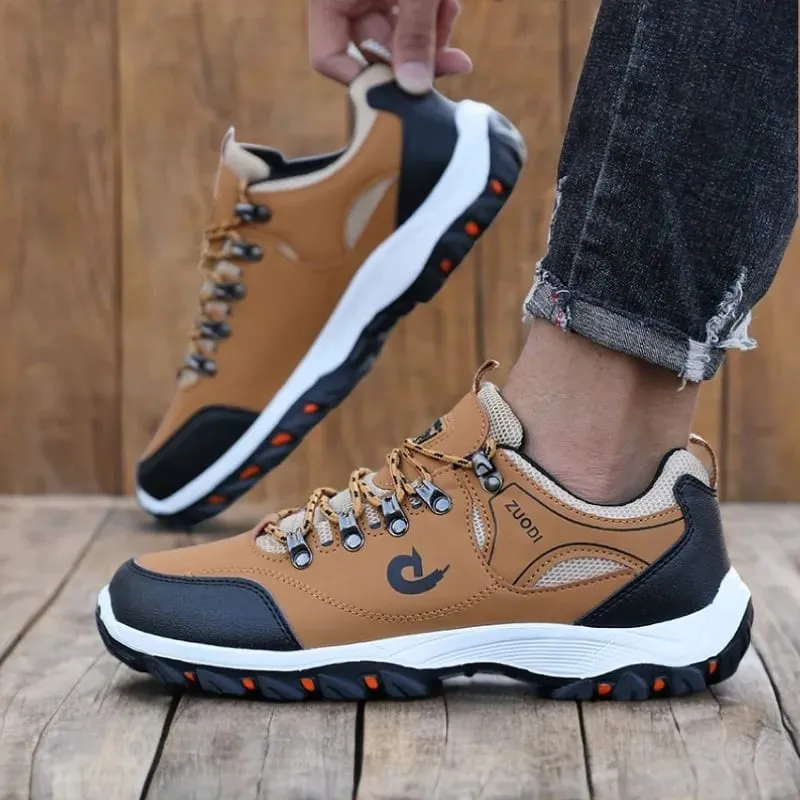 Hiking Boots Men's Black Sneakers Waterproof and Durable Mountaineering Shoes Vulcanized Shoes for Men Size 39 48 Elegant Shoes — image 1