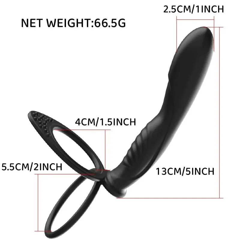 Double Penetration Anal Plug Vibrator Dildo Cock Ring Butt Plug For Men Strap On Penis Vagina Plug Adult Sex Toys For Couples