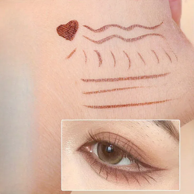 Brown Eyeliner Pencil Waterproof Long-lasting Blue Black Brown Easy Wearing Eyeliner Pen — image 4