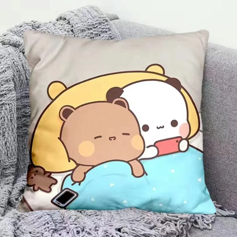 Yier Panda Cute Throw Pillow Bubu Dudu Cartoon Square Pillows Kawaii Anime Soft Waist Sofa Cushion Car Home Bedroom Decoration — image 9
