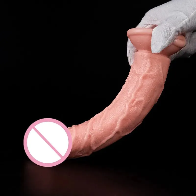 Realistic Soft Silicone Dildo XXS-L Skin Color with Powerful Suction Cup Female Masturbator G Spot Stimulating Sex Toy for Women
