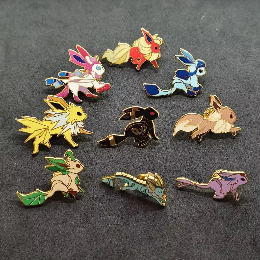 Pokemon Eevee Pikachu Enamel Pin Lapel Pins for Backpacks Cartoon Badges Cute Brooch for Clothes Jewelry Gifts for Friends — image 6