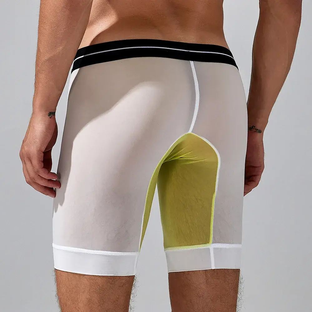 Spring new men's underwear trendy color matching long men's boxer underwear 240201 — image 13