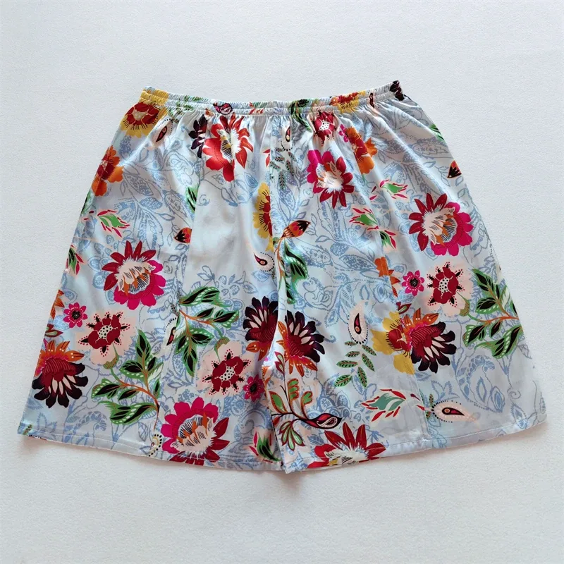 100% Mulberry Silk Men Boxer Underwear Couple Rubber Band Thin Short Home Pants Promotion Woman Can Wear — image 10