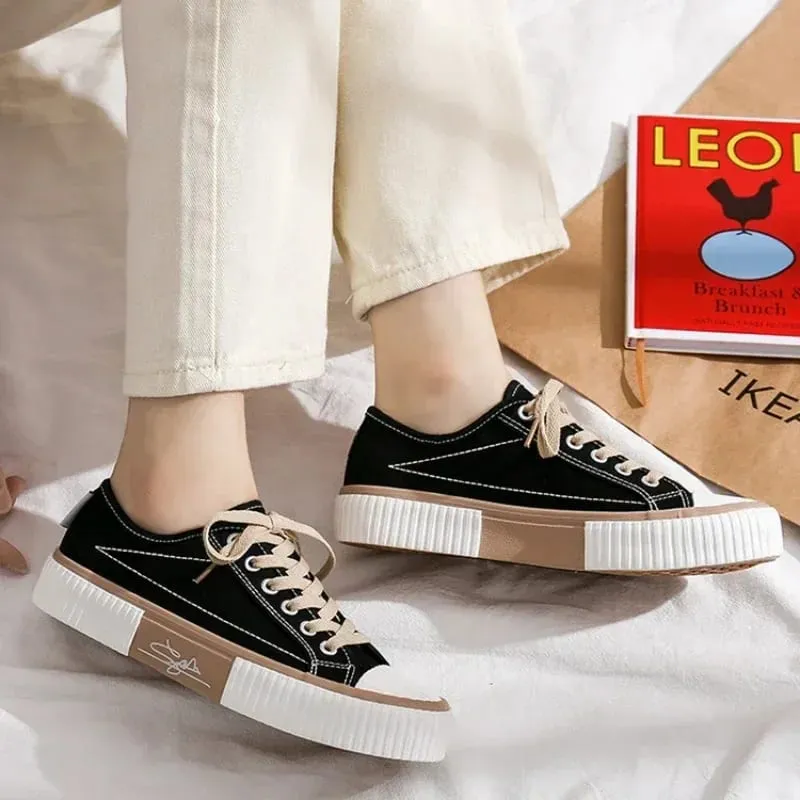 Trend Men's Canvas Shoes Flats Vulcanized Shoes for Men 2024 Spring Summer Comfortable Causal Sneakers Fashion Couple Walk Shoes — image 7