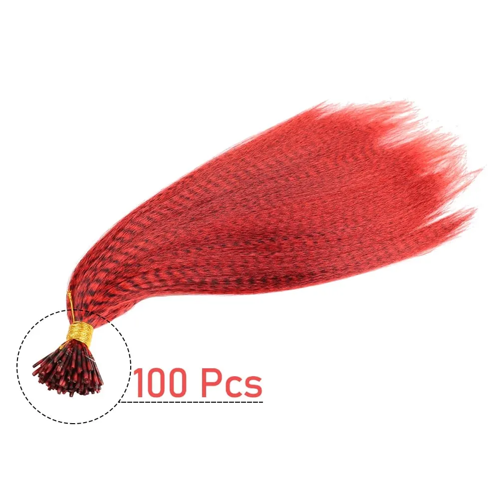 48Pcs Women's Colorful Synthetic Hair Extensions Set 38 Colors Tinsel Wig 26 Colors Feather Extensions Tool Kit for Hairdressing — image 7