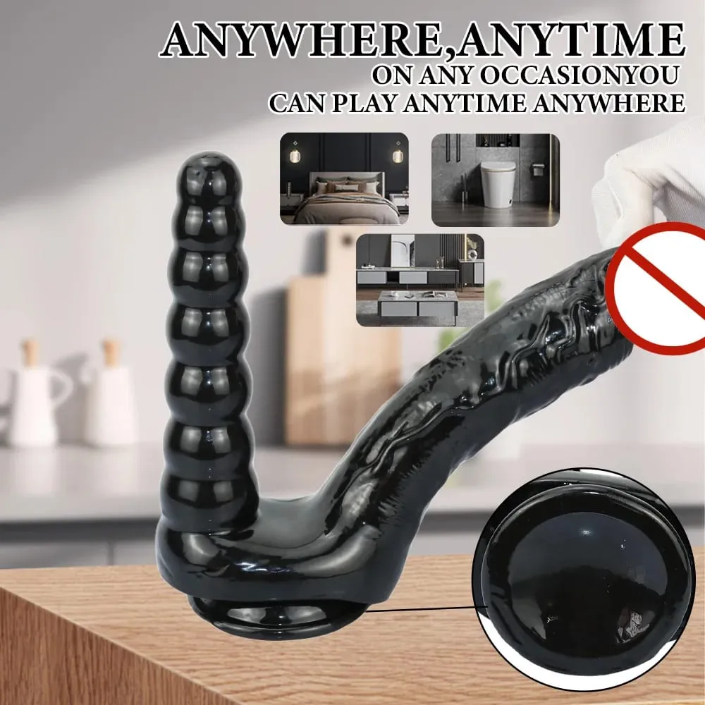 Giant Double Headed Dildo Anal Plug Double Insertion Stimulates Vaginal Anal Dilator Adult Sex Toy for Lesbian Women — image 2