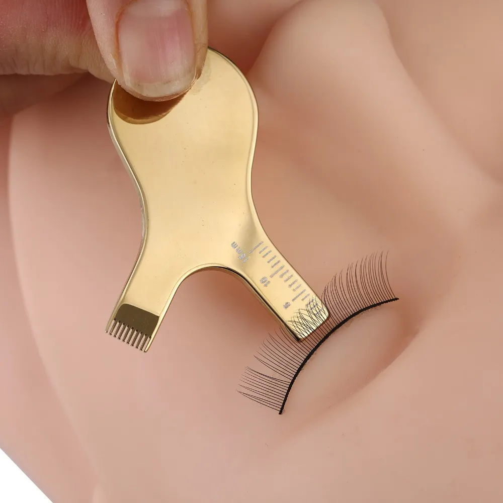 Reuseable Stainless Steel Eyelash Brush Clean Comb Y Shape Grafted Eyelashes Brushes Lifting Curler Eye Lash Extension Perm Tool