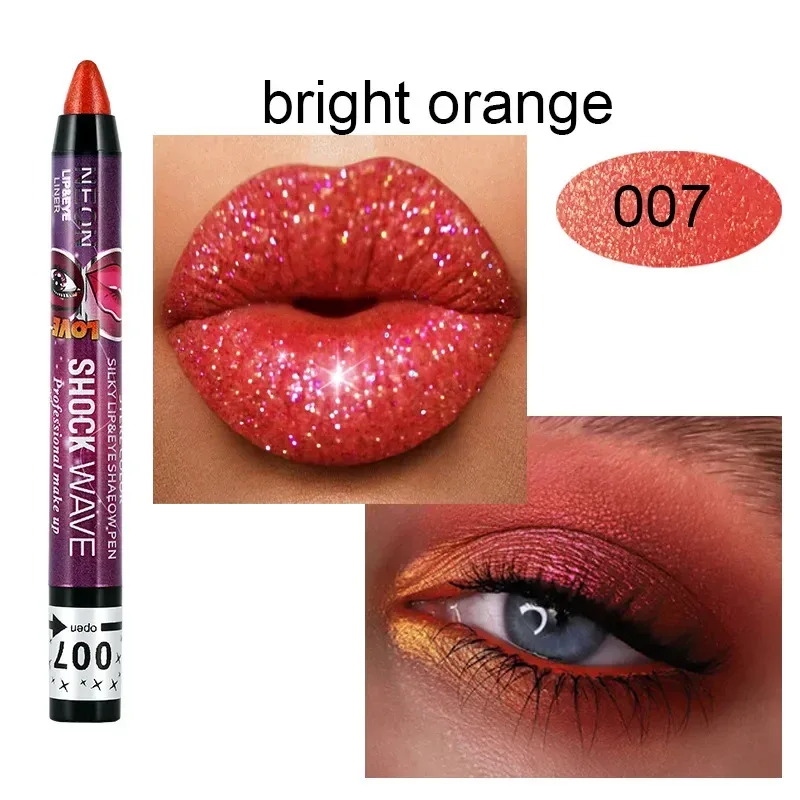 2 In 1 Eyeshadow Lipstick Stick Pencil Waterproof Glitter Matte Eye Shadow Makeup Pigment Eyeshadow Pen — image 37