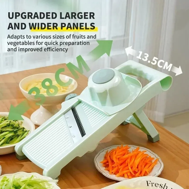 Multi-function na Vegetable Slicer Household Fruit And Vegetable Cutter Manual Adjustable Knob Lemon Potato Grater Mga Gadget sa Kusina — image 5