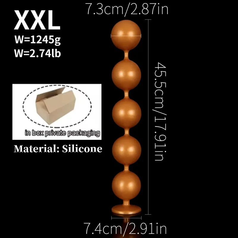Super Lunghe Palline Anali Spina Anale Massaggio Prostatico Grande Butt Plug Palline Vaginali Stimolazione Anale Tirare Tallone Dildo Profonda giocattoli del sesso anale — image 16