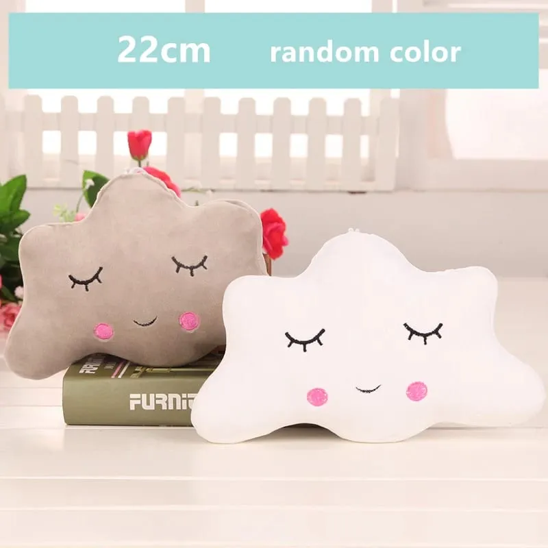 Plush Pillows Moon Star Cloud Shaped Pillow Pink White Blue Room Chair Decor Soft Cushion Stuffed Plush Toys For Children Baby
