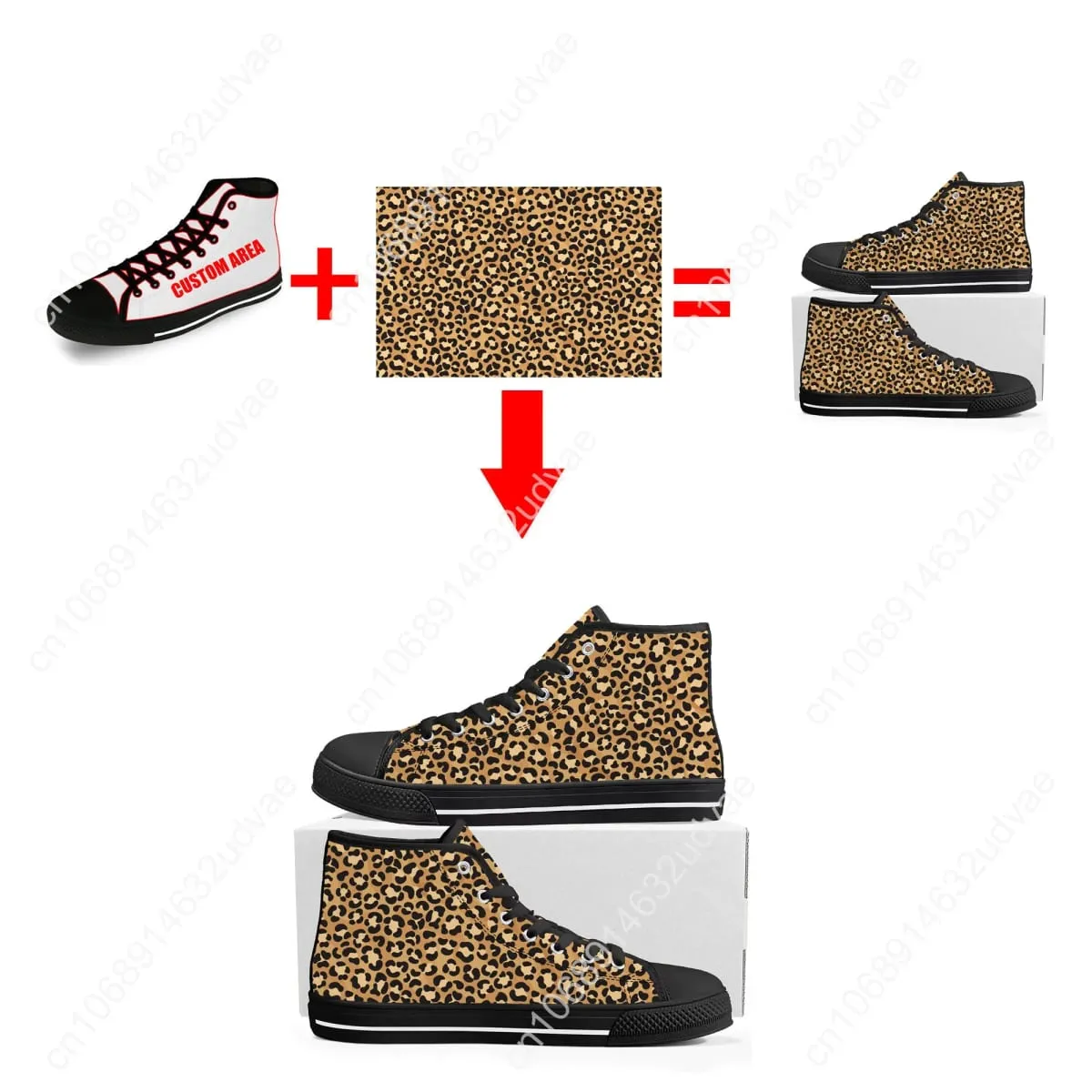 Men Vulcanized Sneakers High Top Canvas Shoes Custom Image Name Design Mens Flat Shoes Lace Up Footwear Dropshipping