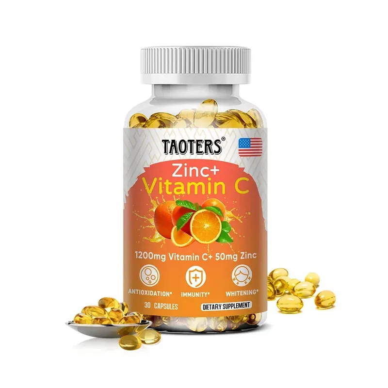 Cápsulas de 1200 mg de vitamina C - com zinco - sistema imunológico e reforço de colágeno não OGM e vegetariano sem glúten — image 8