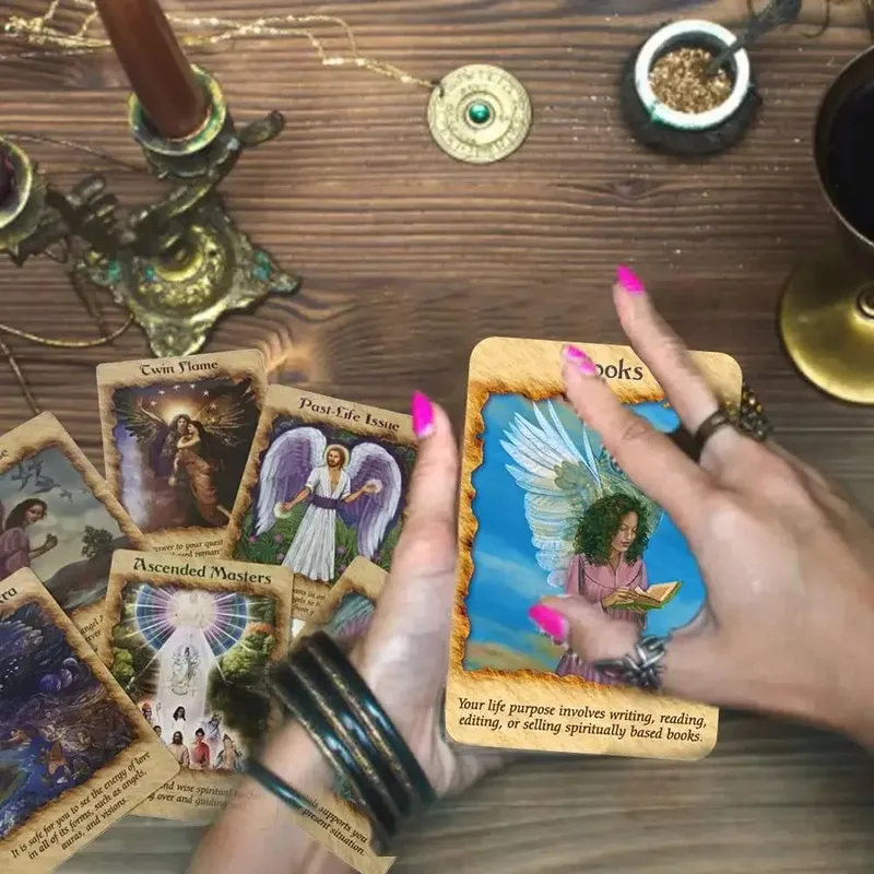 Angel Therapy Oracle cards PDF Guidebook Tarot cards deck board games for family party women kids toys — image 3