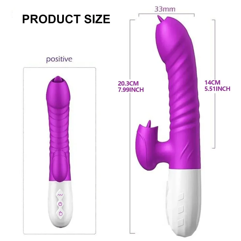 Rabbit Thrusting Vibrator for Women Heating G-Spot Vagina Vibrator Clit Stimulator Female Masturbator Adult Sex Toy for Women — image 5