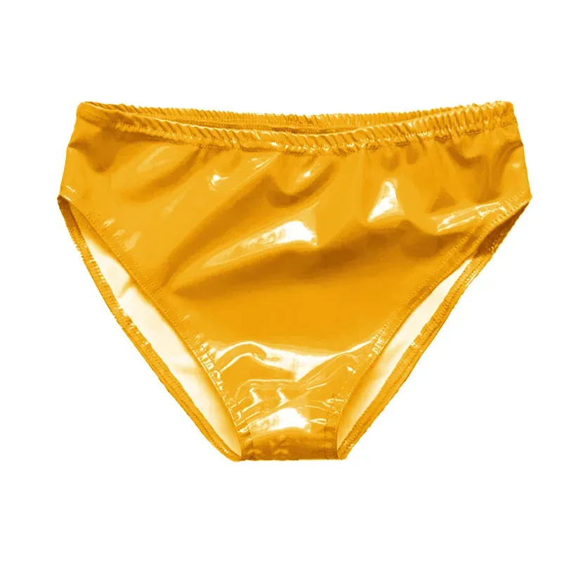 Men Sexy Latex Glossy Briefs Underwear Pvc Leather Underpants Women Patent Leather Erotic Lingerie Thongs Sissy Panties — image 11