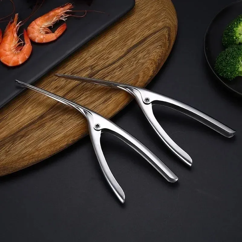 Kitchen Appliance Stainless Steel Shrimp Peeler Prawn Peeler Line Cutter Cleaning Shrimp Line Fishing Lobster Peel Seafood Tool