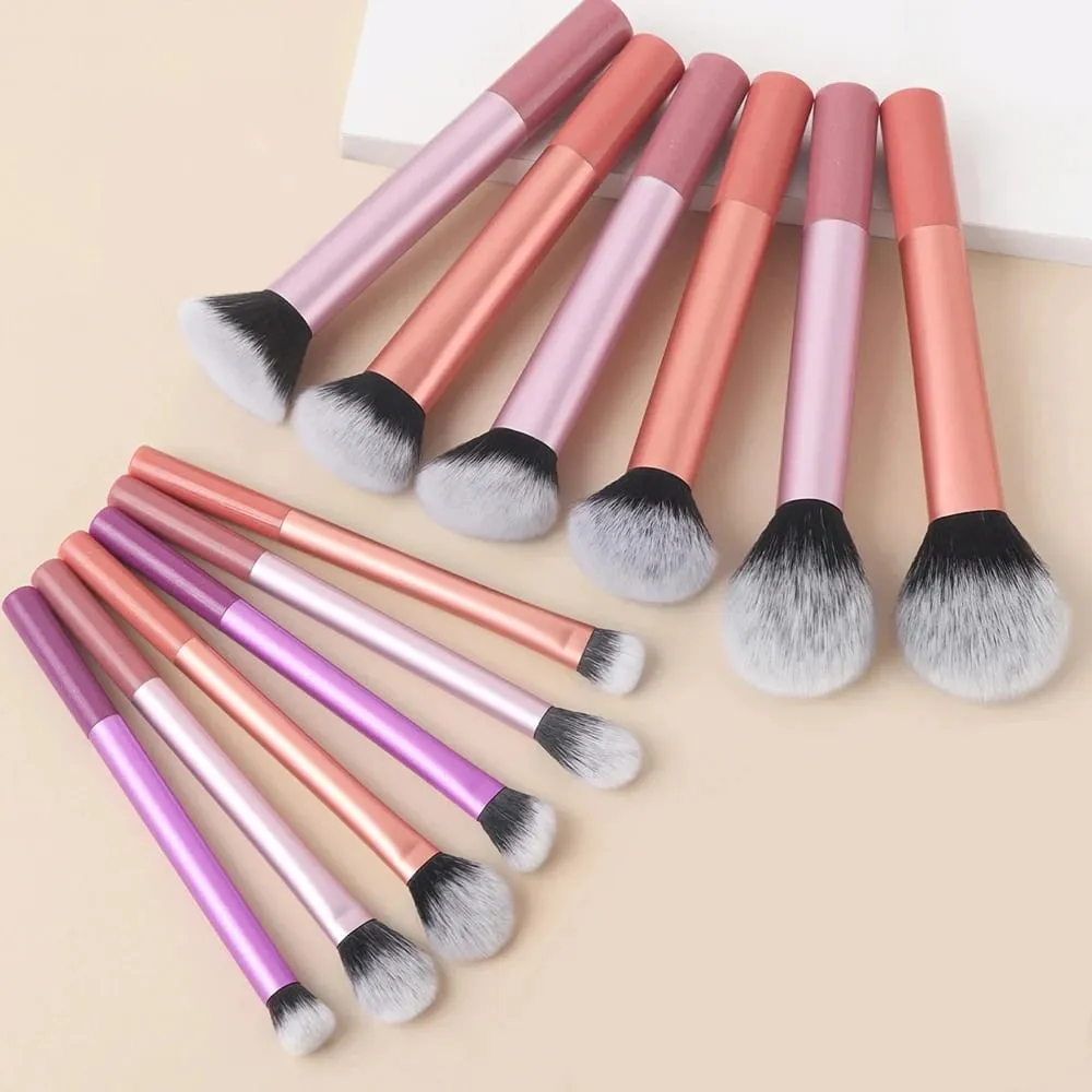 12pcs Makeup Brush Kit Soft Synthetic Hair Make Up Brushes Foundation Blush Eyeshadow Cosmetic Makeup Tools — image 1