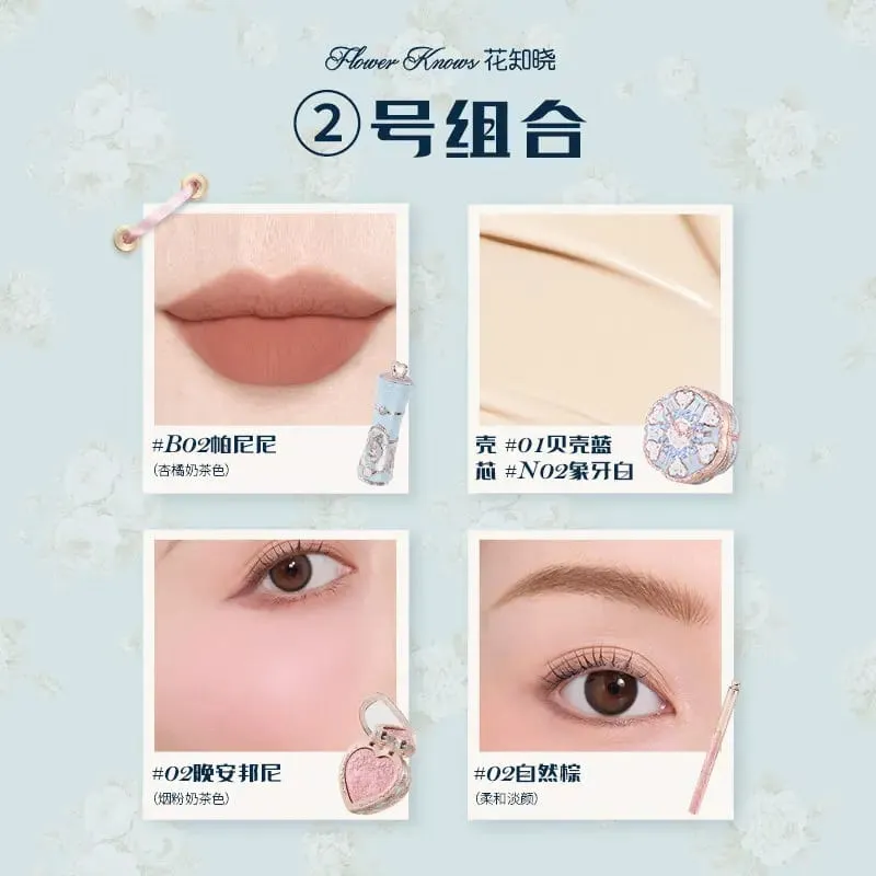 Flower Knows Bunny Garden 4-Piece Makeup Set Cushion BB Cream Liquid Lipstick Easy-Apply Blush Waterproof Eyeliner Cosmetics Kit — image 2